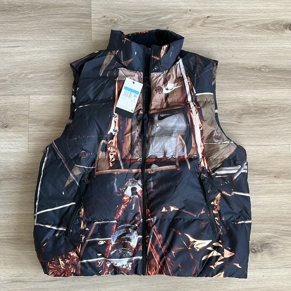 Nike Men's Black and Brown Graphic Vest ZERO GRAVITY DOWN FILL JACKET "BLACK" - Picture 5 of 7